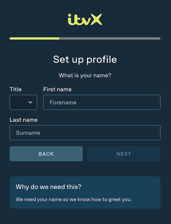 itv sign up step 4