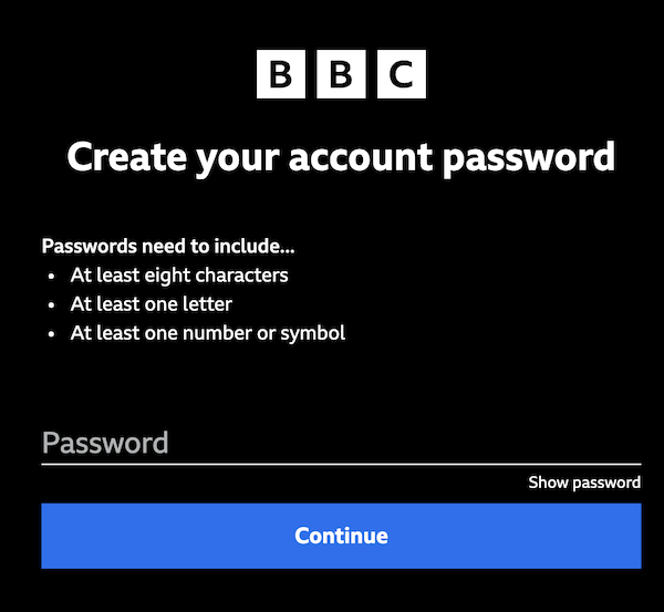 bbc iplayer sign up step 4