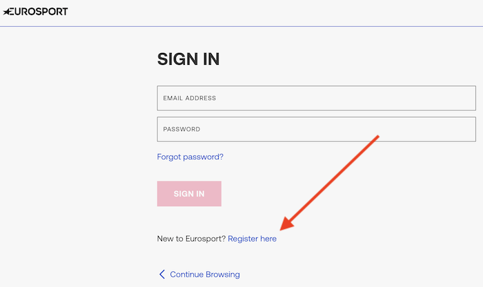 eurosport sign in