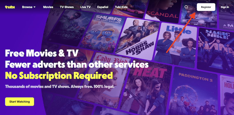 tubi tv sign up