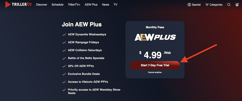 aew plus subscription fite tv