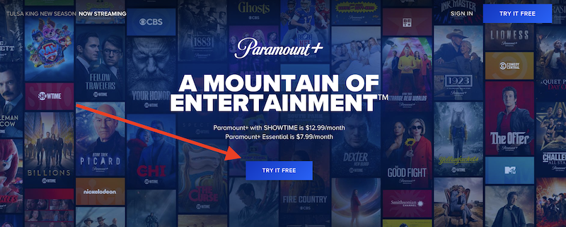 paramount plus sign up