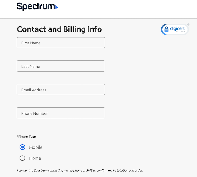 spectrum place order